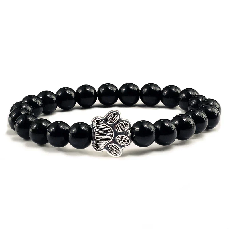 Beaded Paw Bracelet – Natural Stone Design - Image 14