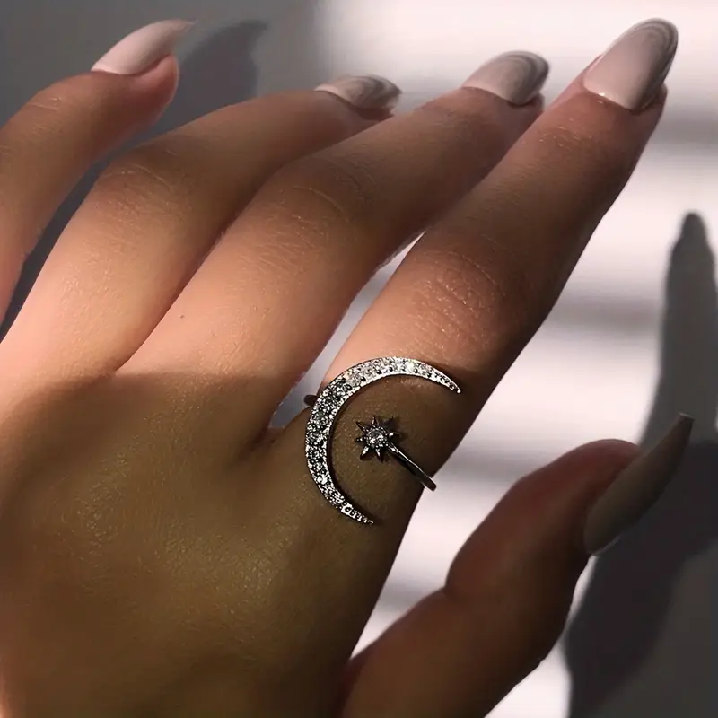 Bohemian Crescent Moon Ring - Image 2