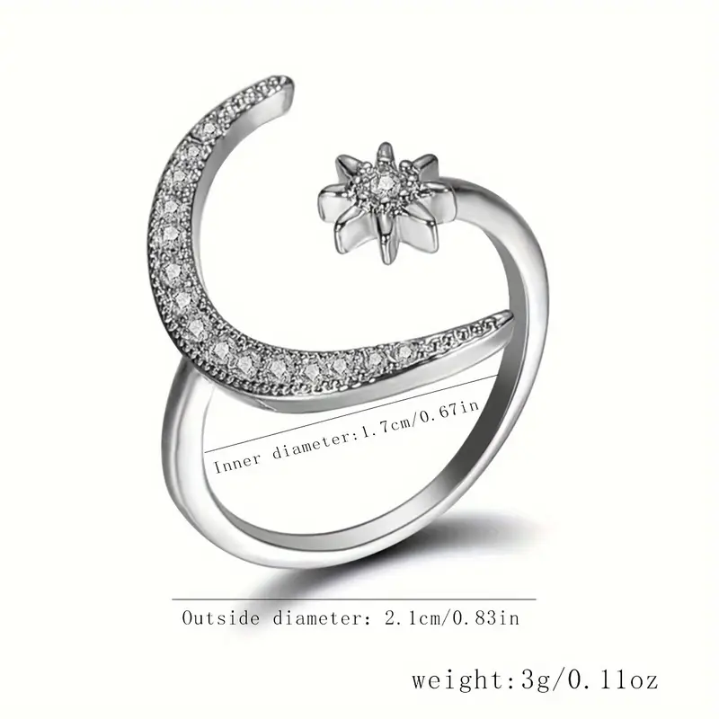 Bohemian Crescent Moon Ring - Image 4