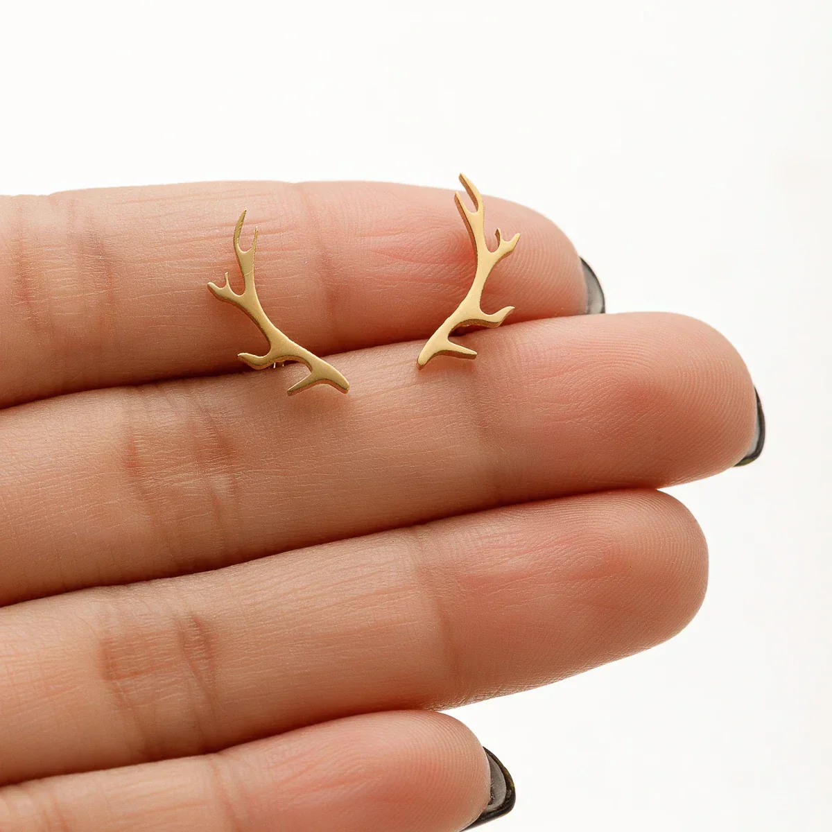 Deer Antler Stud Earrings - Image 3