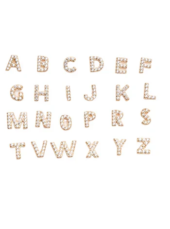 Initial Earring 1pc | Gold - Image 2