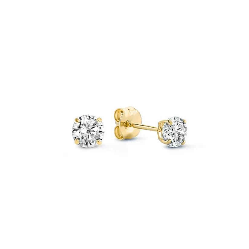 Larmes de Lune Stone Stud Earrings | White Gold - Image 2