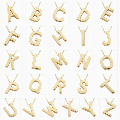Love letter initial necklace | Gold - Image 5