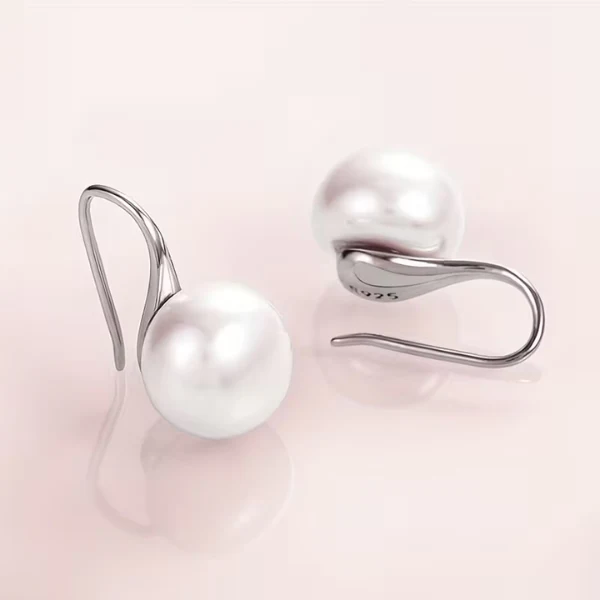 Elegant Pearl Drop Earrings - Image 2