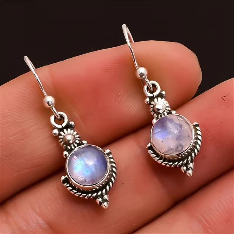 Elegant Moonstone Drop Earrings