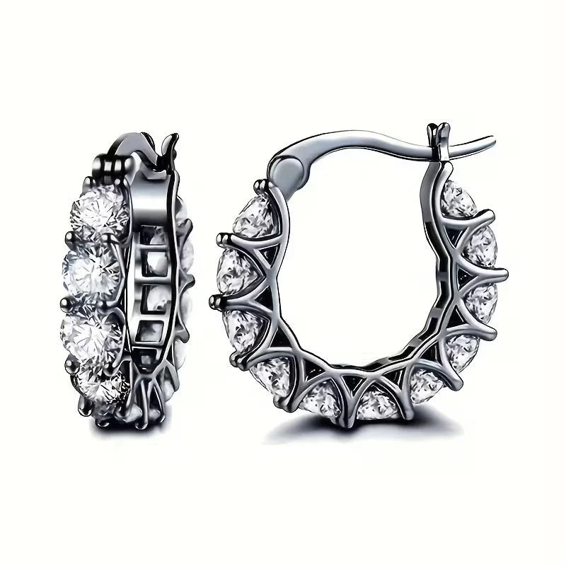 Vintage Zirconia Drop Earrings - Image 3