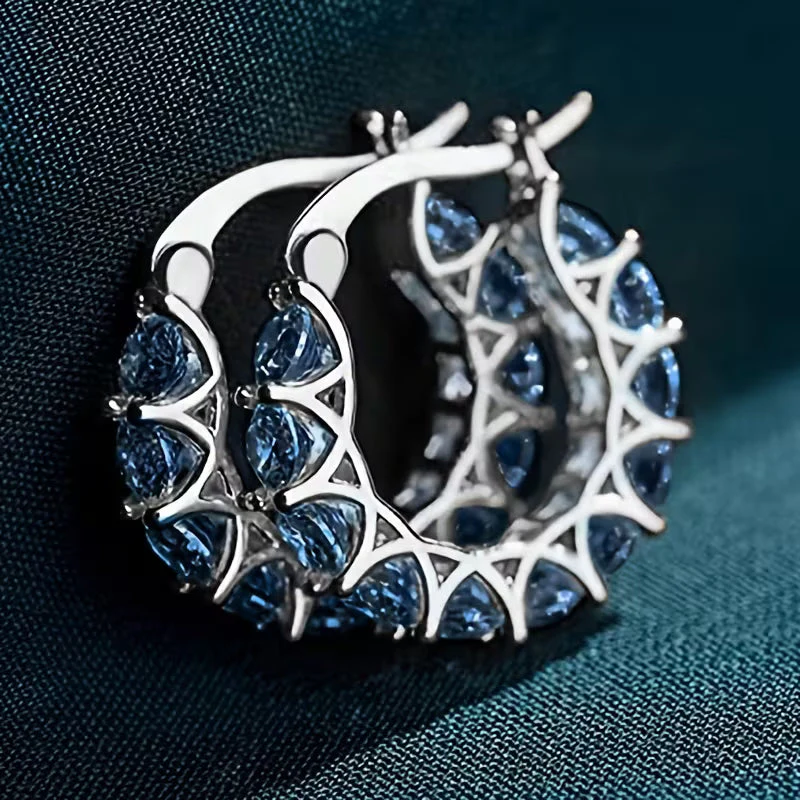 Vintage Zirconia Drop Earrings - Image 6