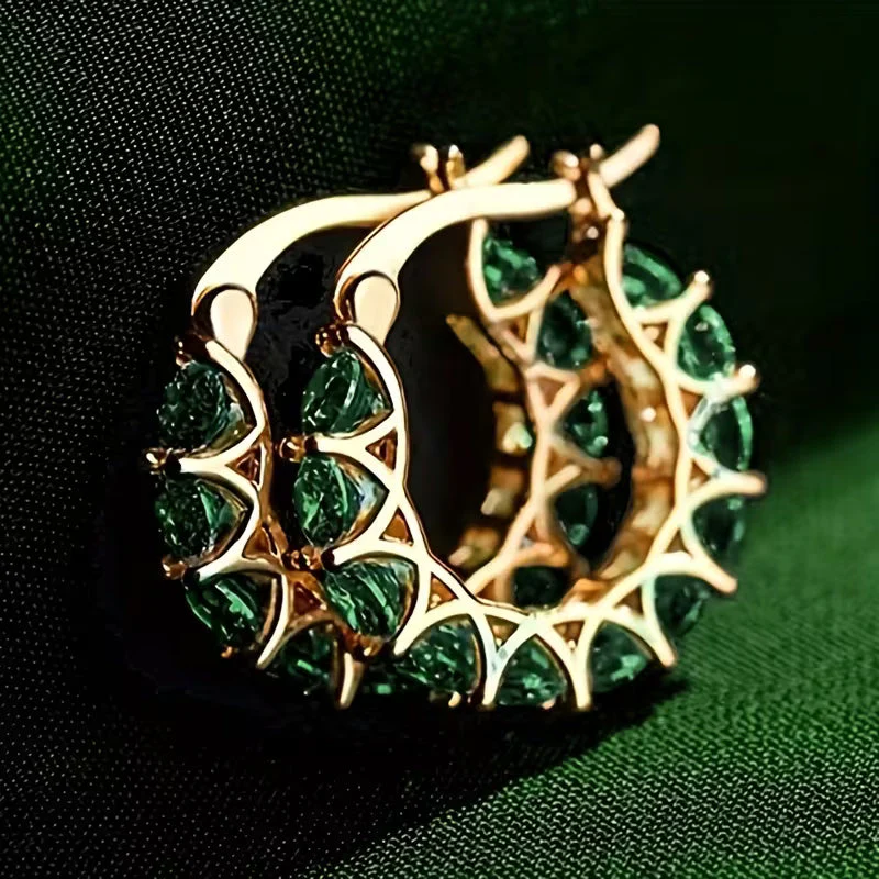 Vintage Zirconia Drop Earrings - Image 7