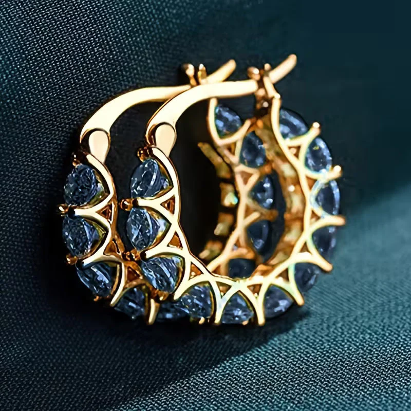Vintage Zirconia Drop Earrings - Image 8