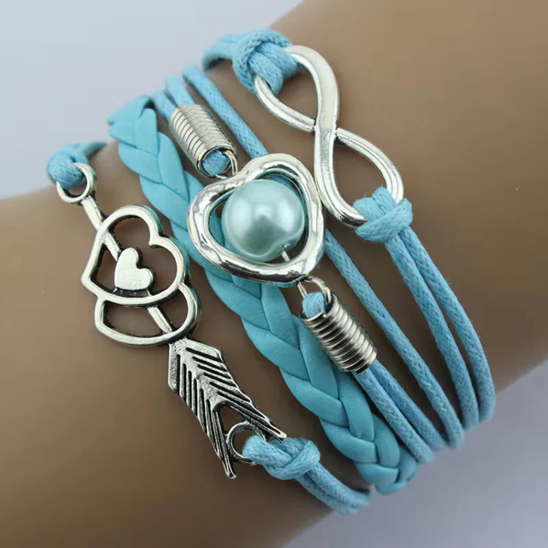 Cupid's Bow Multicolor Heart Bracelet - Image 4