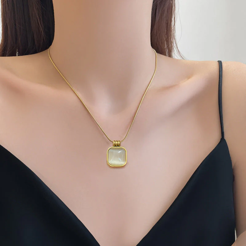 Rousseau Gold Opal Necklace