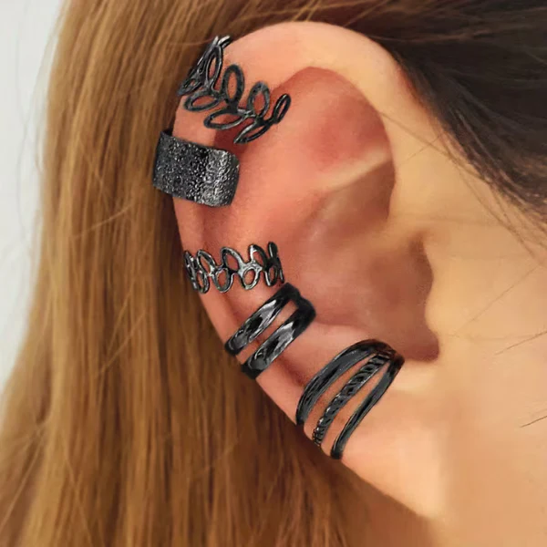 5-Piece Minimalist Earring Set - Image 3