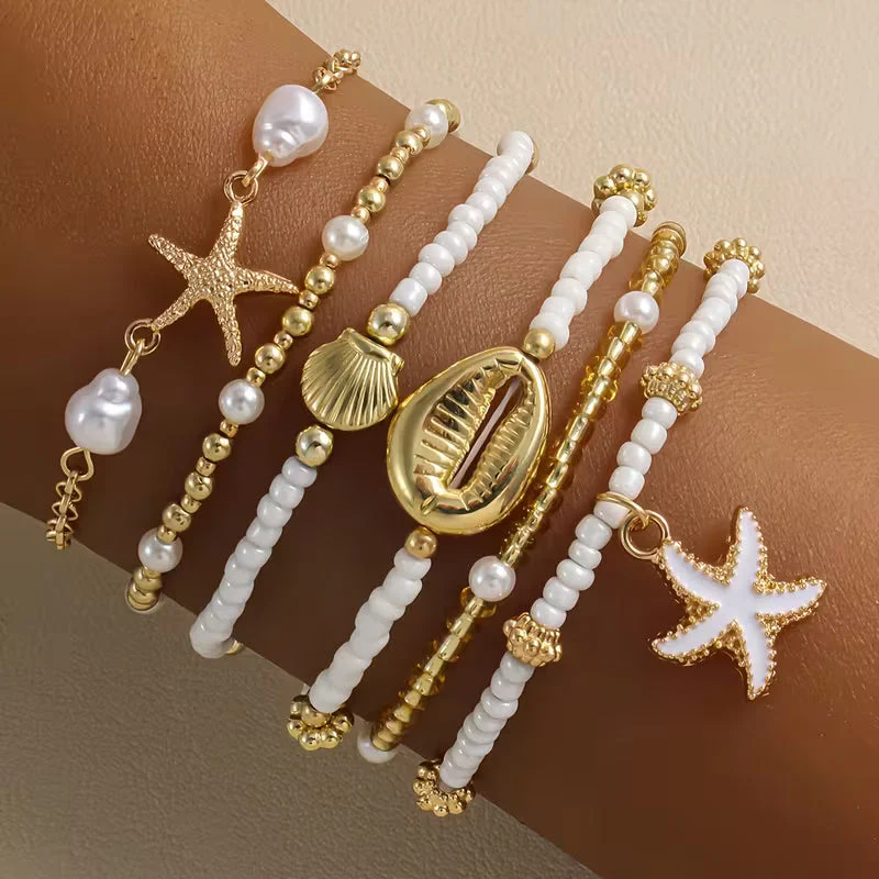 Gold Beach 6-Piece Bracelet Set - Image 3