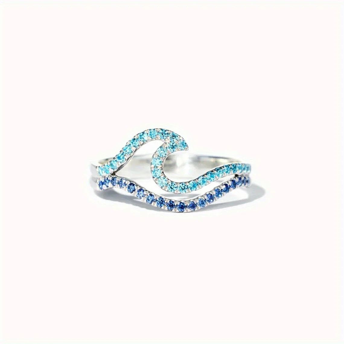 Shiny Ocean Wave Ring - Image 3
