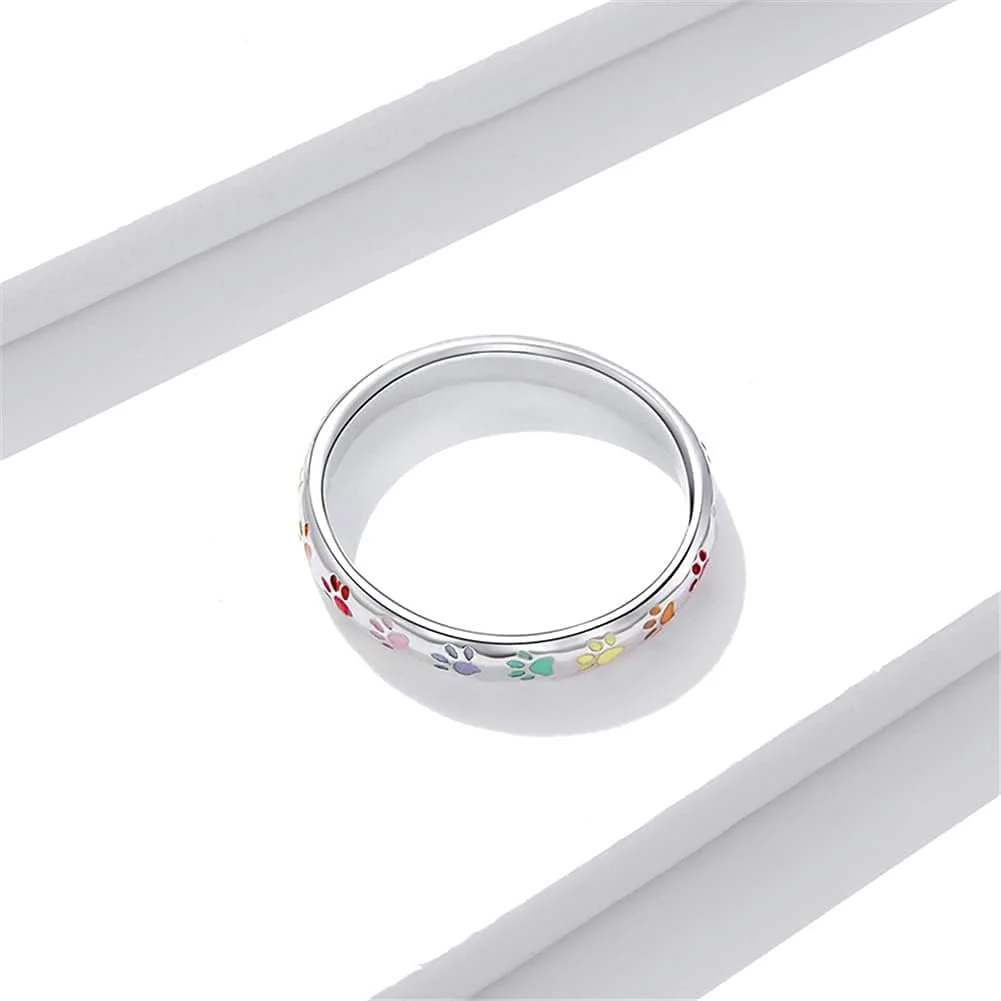 Sterling Silver Ring with Paw Design - Image 2