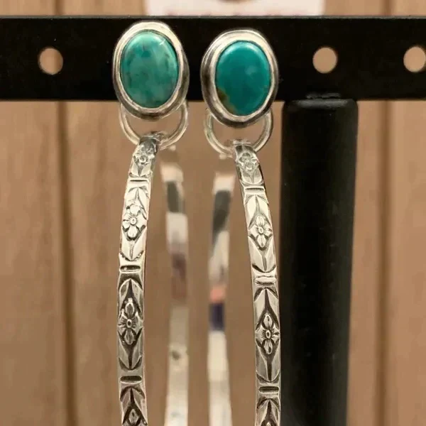Vintage Boho Onyx Earrings - Image 4